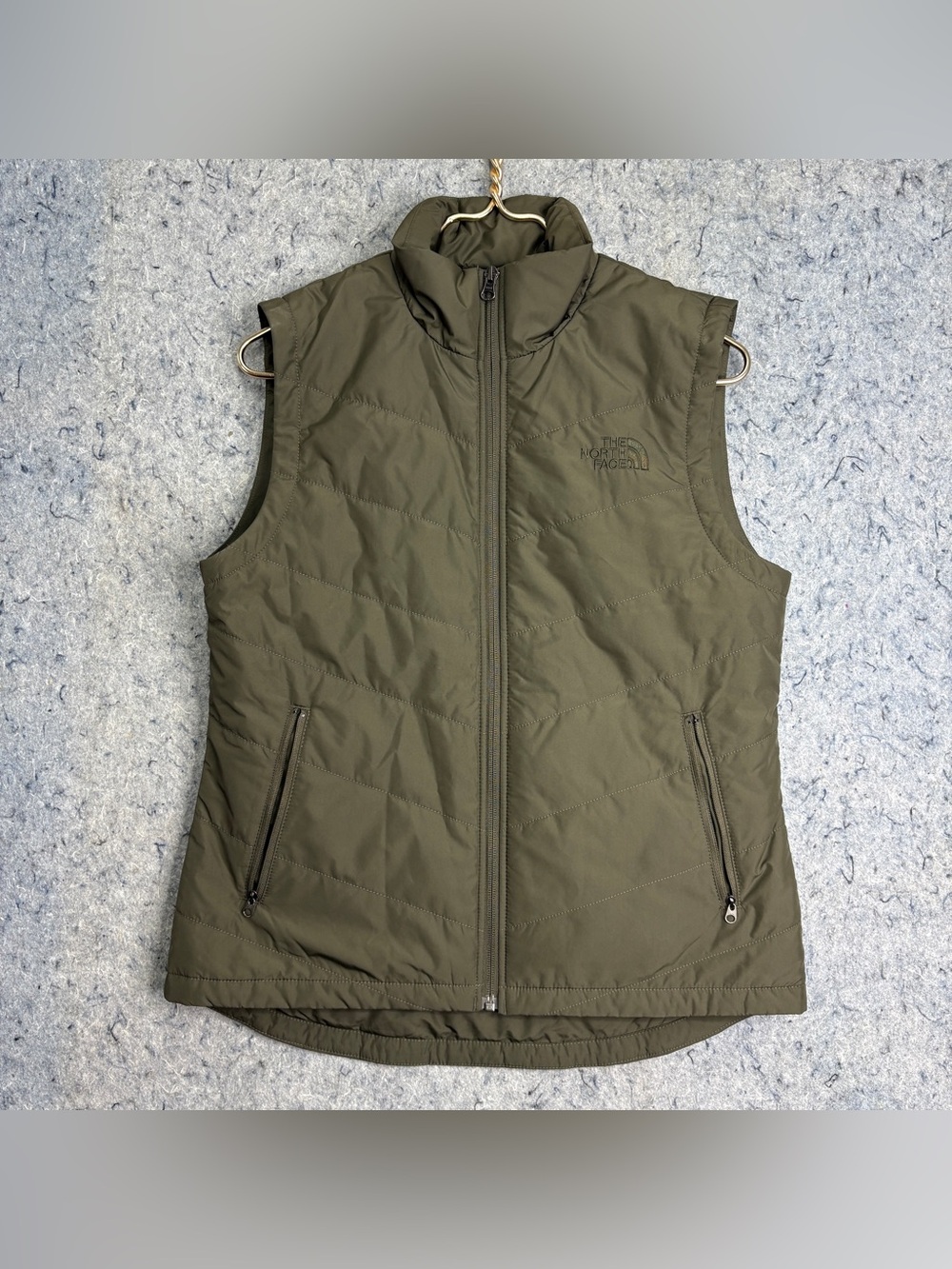 The North Face Olive Green Quilted Insulated Vest Women’s Small